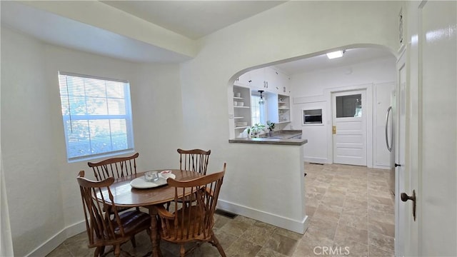 view of dining room