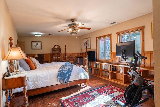 bedroom featuring dark wood-type flooring