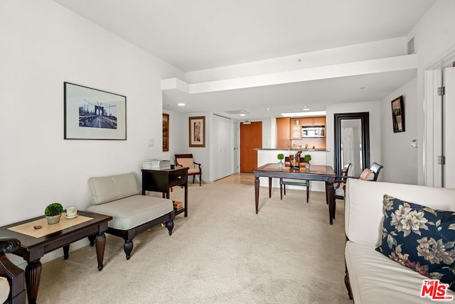 view of carpeted living room