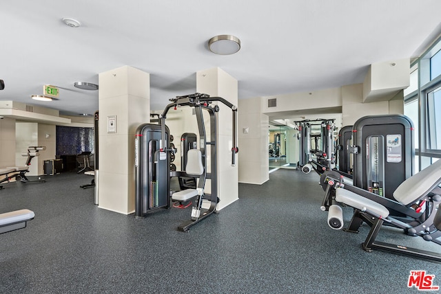 view of workout area