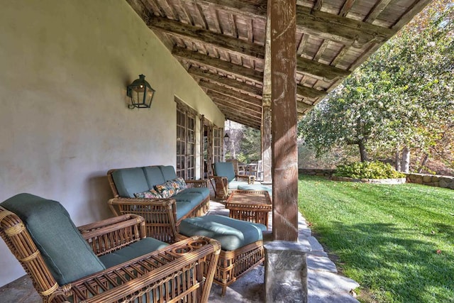 view of patio / terrace featuring outdoor lounge area