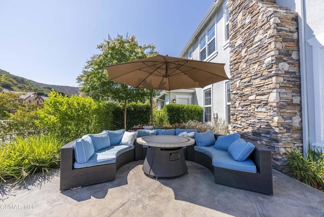 view of patio / terrace with outdoor lounge area