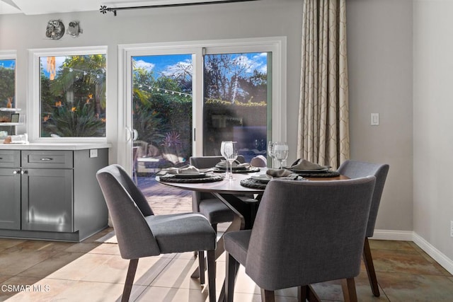 view of dining area