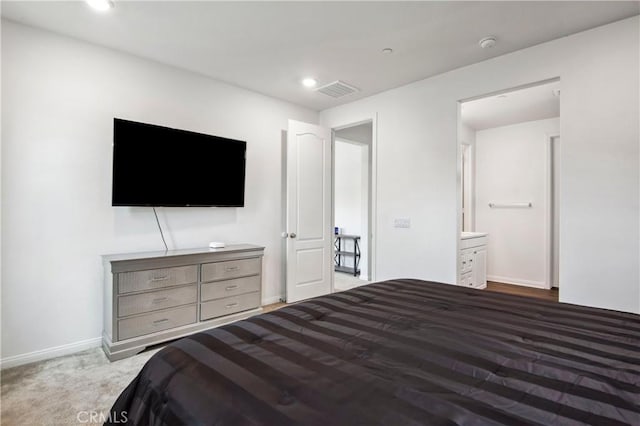 view of carpeted bedroom