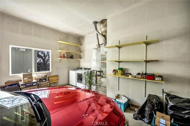 interior space featuring separate washer and dryer