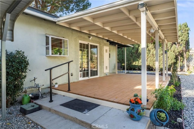 view of patio / terrace with a deck