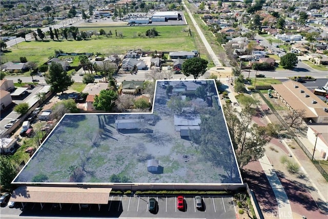 aerial view with a residential view