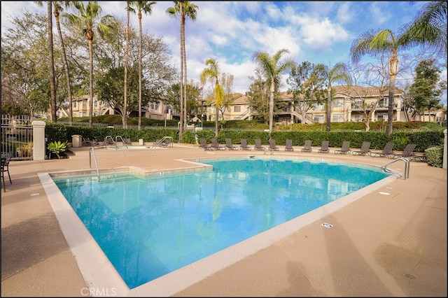 view of pool with a patio area