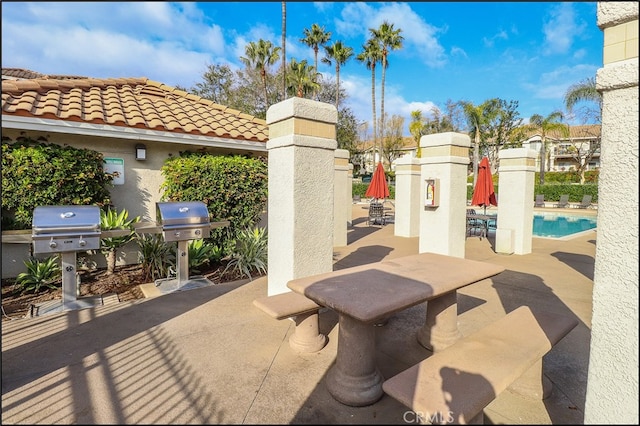 view of patio / terrace with area for grilling