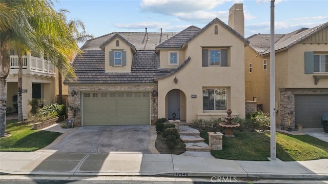 view of front of home featuring a garage