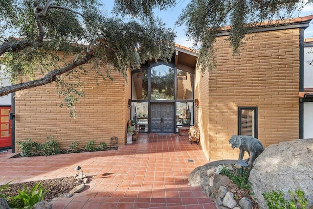 view of patio / terrace featuring french doors