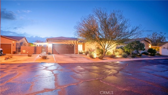 view of front of house featuring a garage