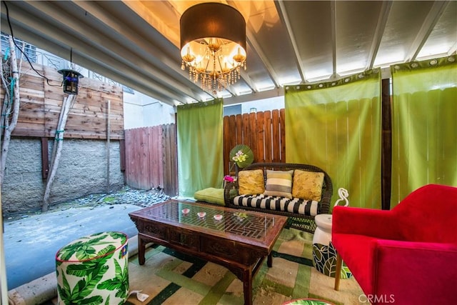 view of patio / terrace featuring an outdoor hangout area