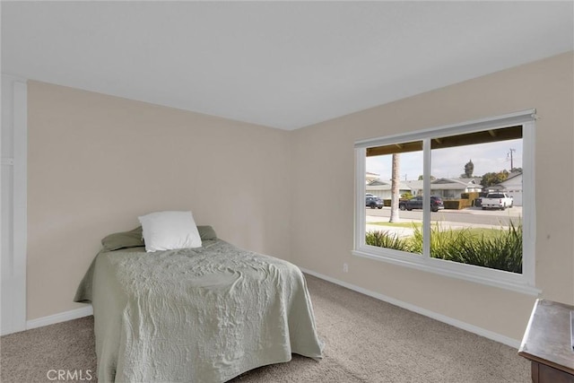 bedroom with carpet floors