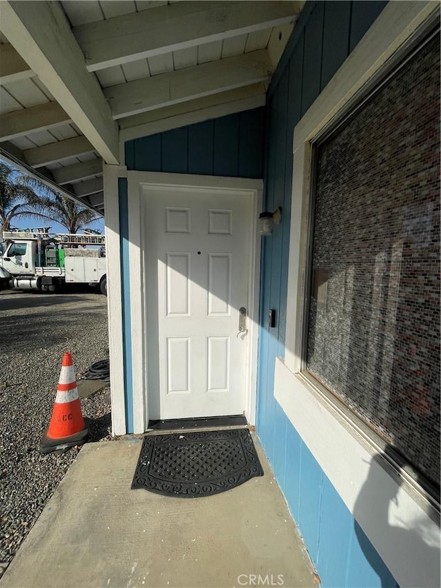 view of doorway to property