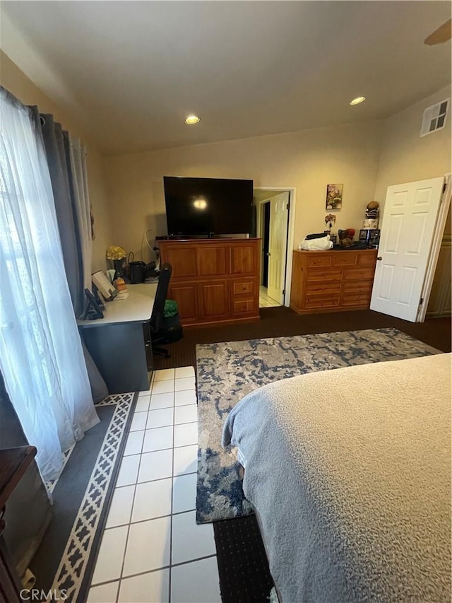 view of tiled bedroom