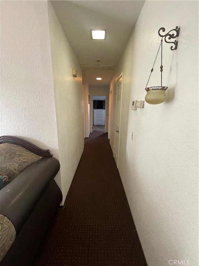 hallway with carpet