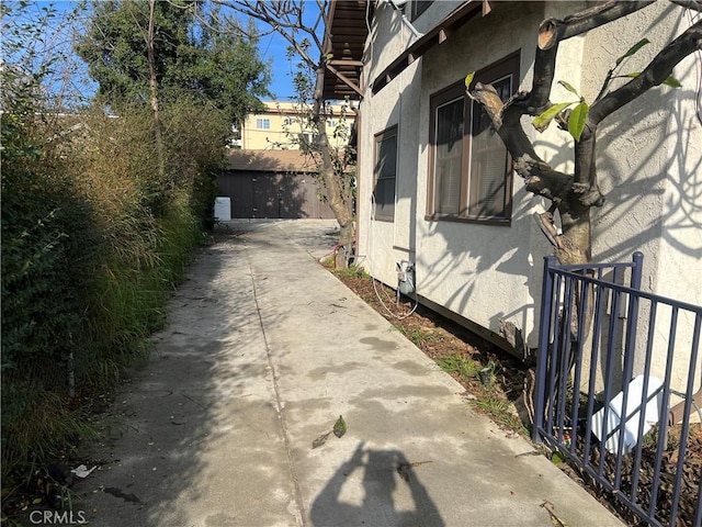 view of property exterior with stucco siding