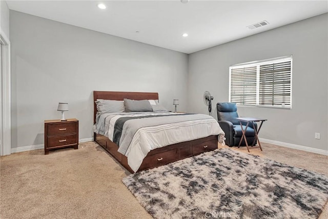 view of carpeted bedroom