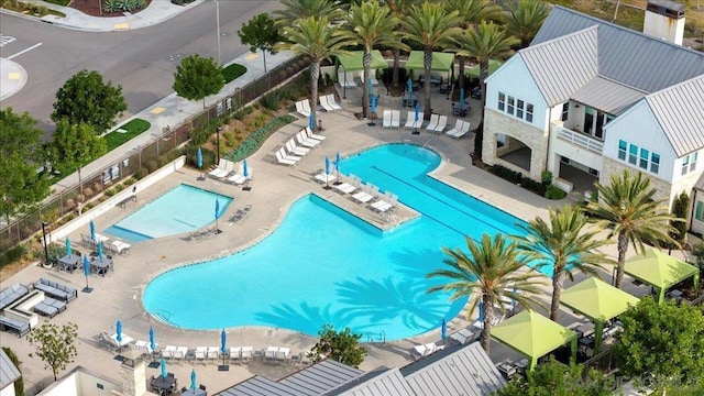 view of pool with a patio area