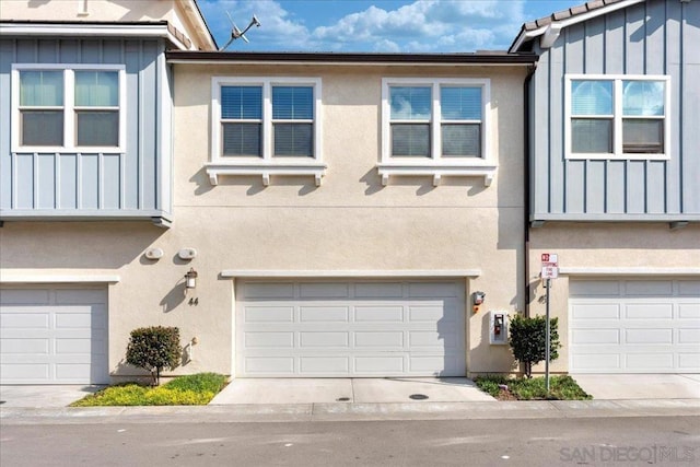 view of property featuring a garage