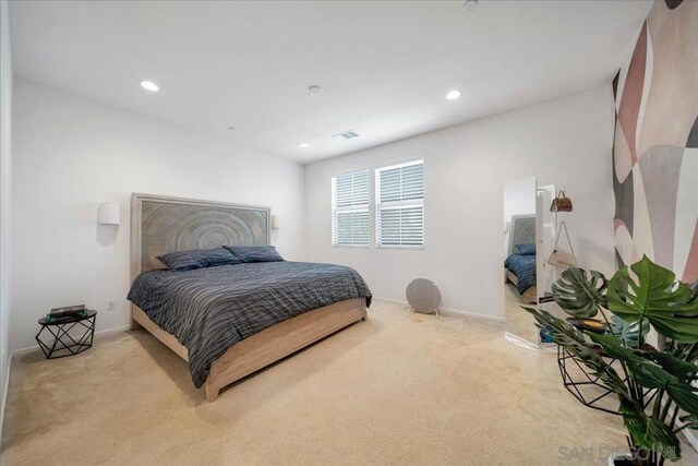 view of carpeted bedroom