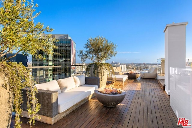 balcony with an outdoor living space