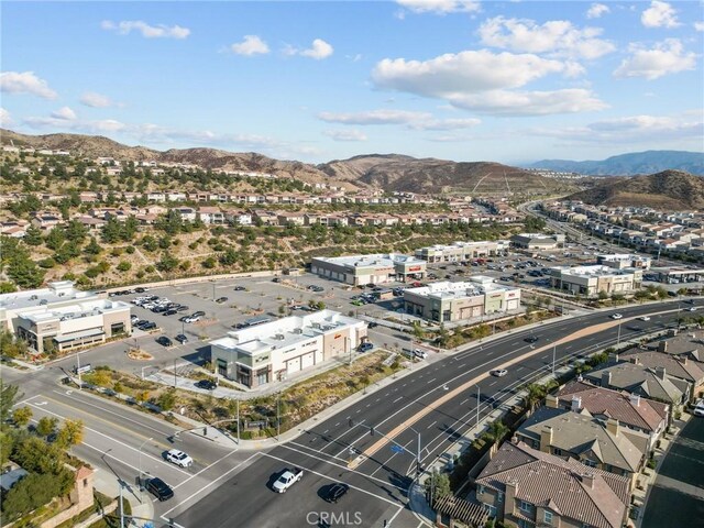 bird's eye view featuring a mountain view