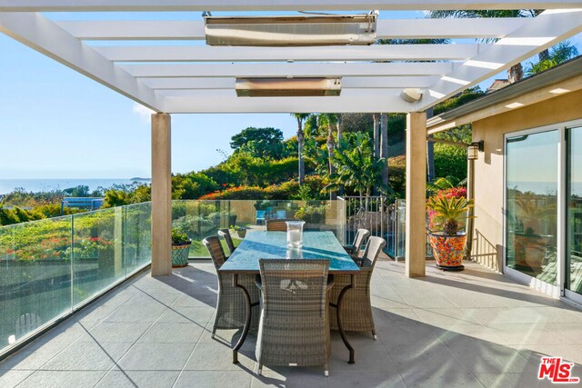 view of patio / terrace with a pergola