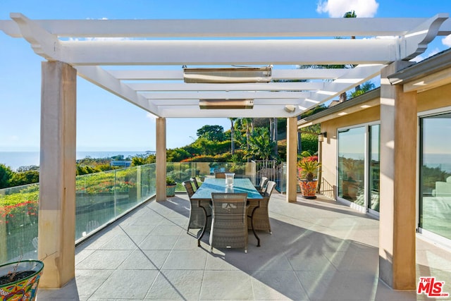 view of patio with a pergola