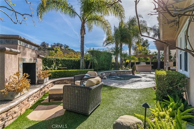 view of yard with a patio