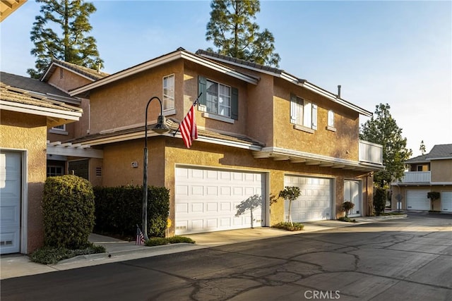 view of property with a garage