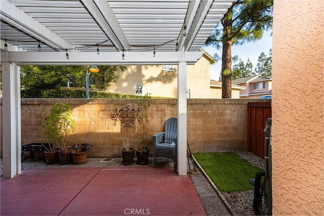 view of patio / terrace with a pergola