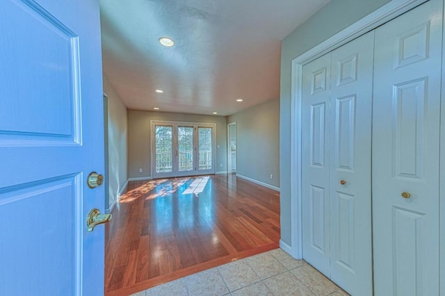 view of tiled foyer entrance