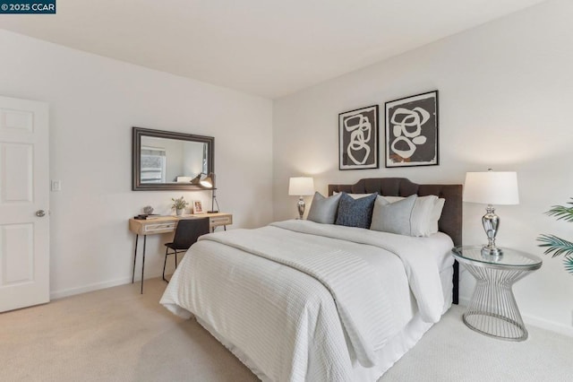 view of carpeted bedroom