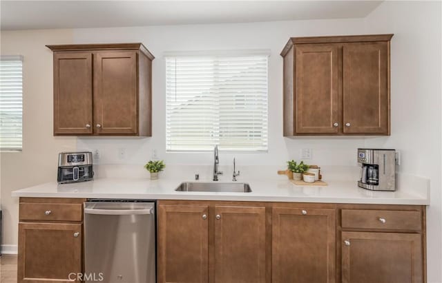 kitchen with dishwasher and sink