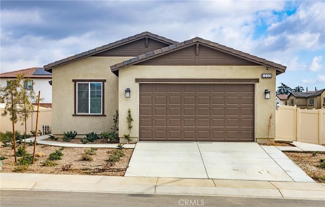 view of front of home featuring a garage