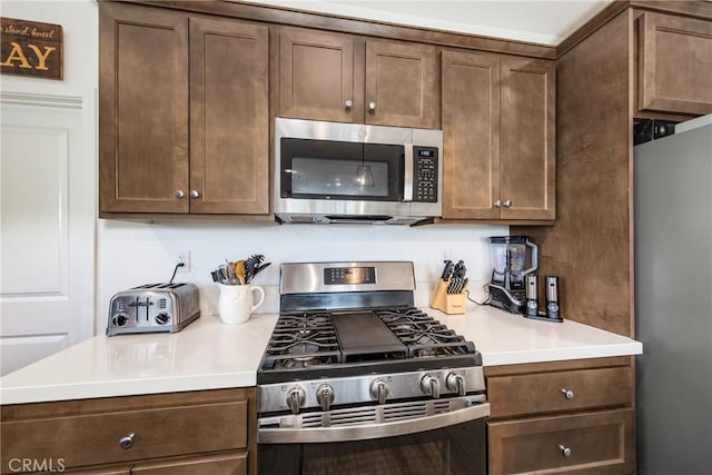 kitchen with stainless steel appliances