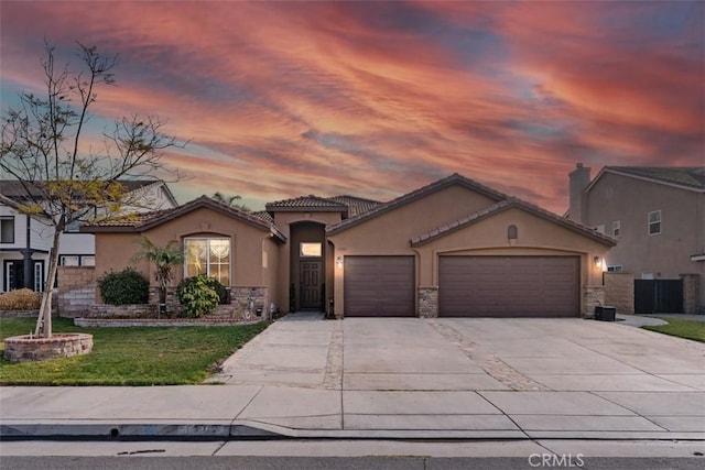 view of front of home featuring a garage