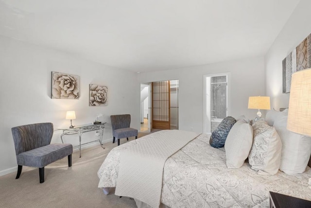 bedroom with carpet floors