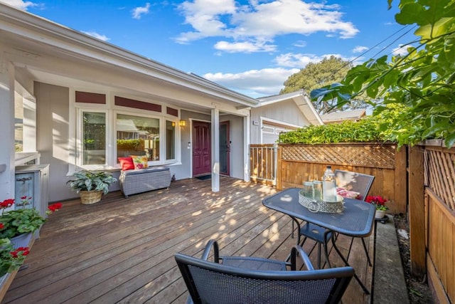 view of wooden deck