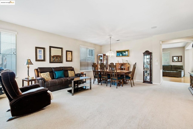 view of carpeted living room