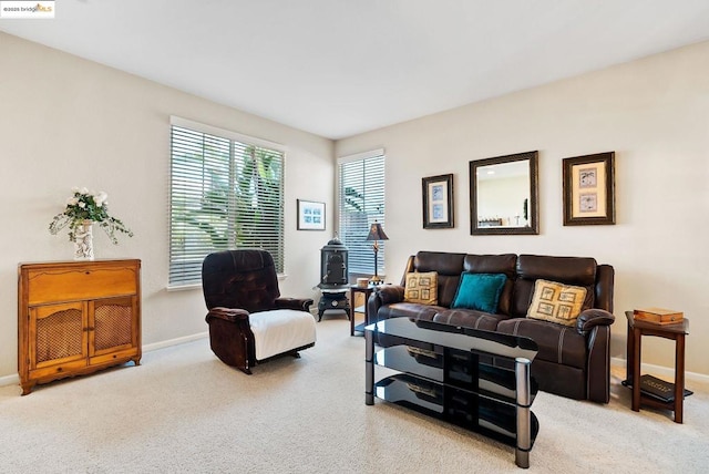 view of carpeted living room