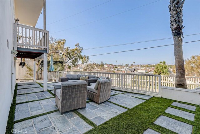 view of patio featuring outdoor lounge area