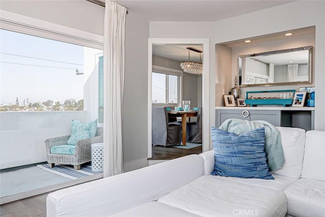 bedroom featuring hardwood / wood-style floors