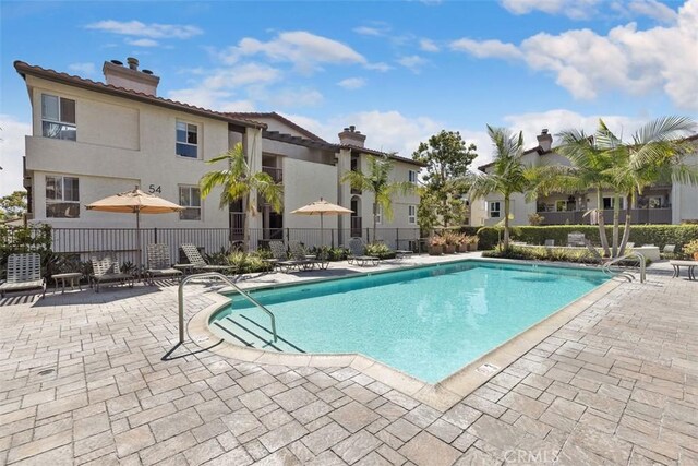 view of pool with a patio area