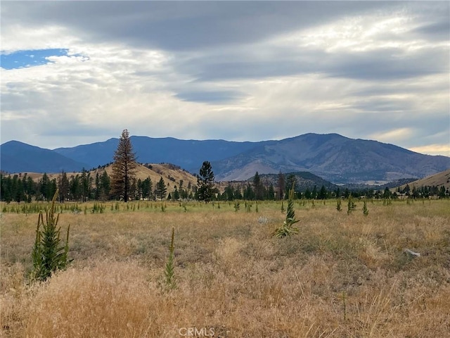 property view of mountains with a rural view