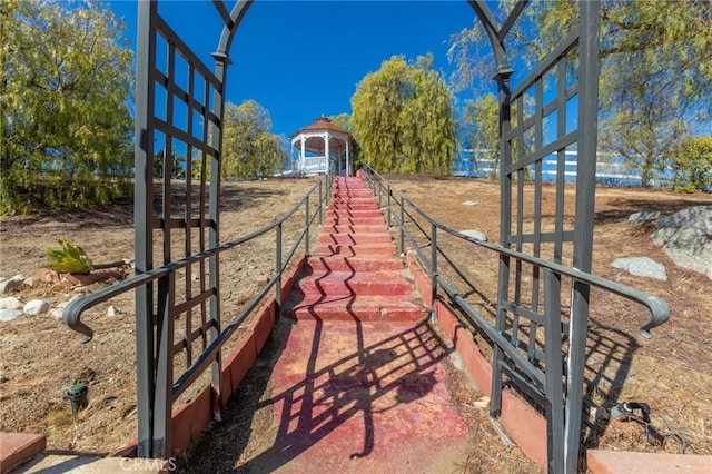 view of home's community featuring a gazebo