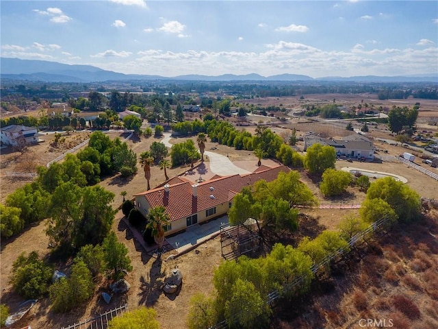 aerial view featuring a mountain view