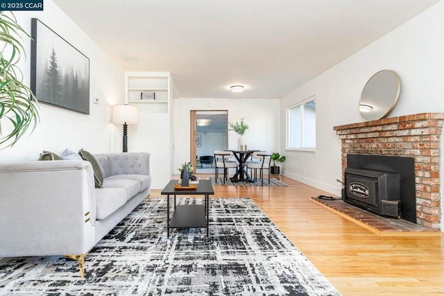 living room featuring hardwood / wood-style flooring